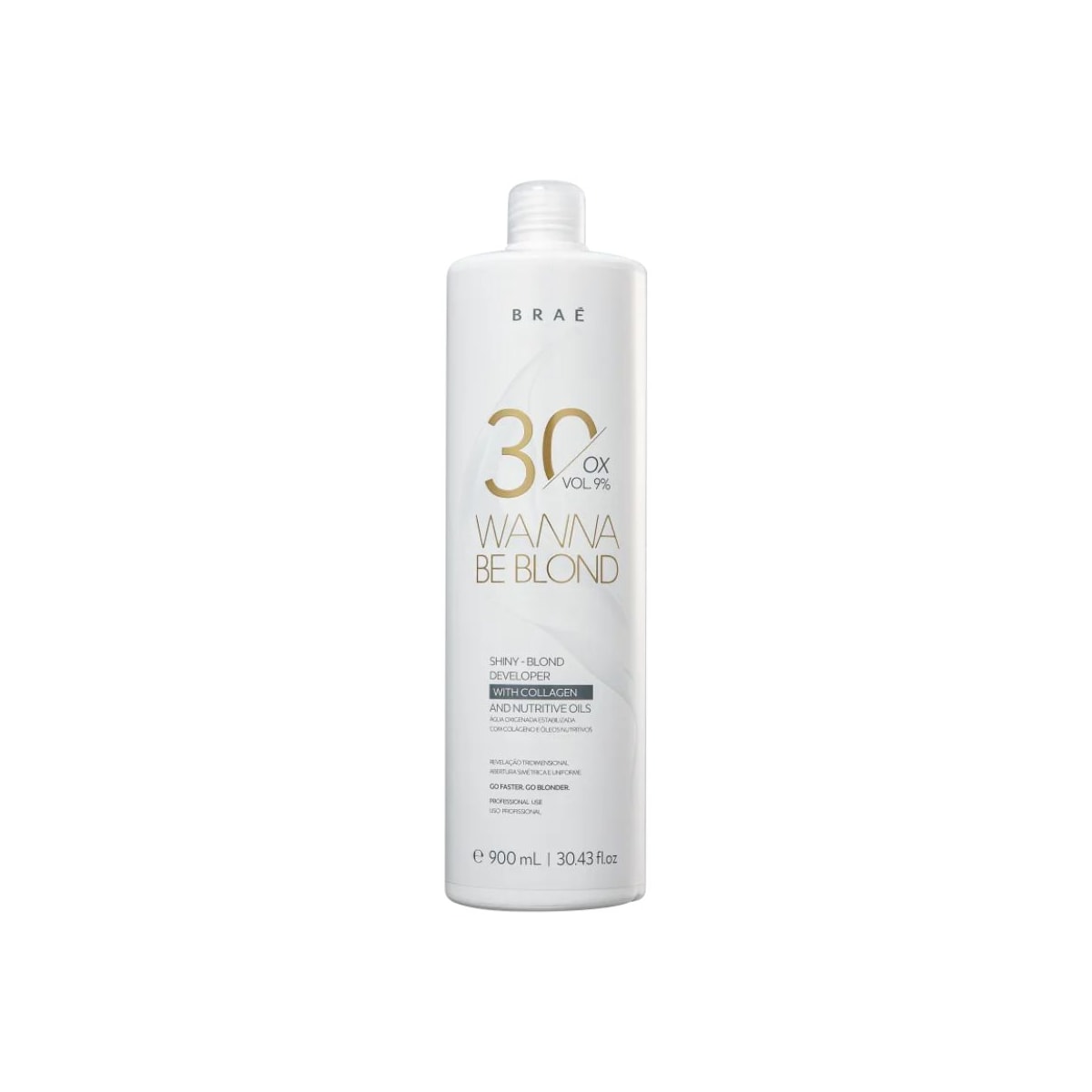Agua Oxigenada Braé Wanna Be Blond 30 Volume Ox 900 ml Agua Oxigenada Braé Wanna Be Blond 30 Volume Ox 900 ml
