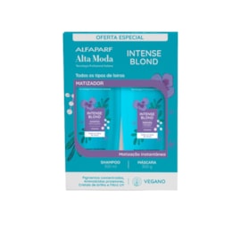 Alfaparf Alta Moda Intense Blond Kit Shampoo e Máscara Matizadora Neutraliza Amarelado 300 ml