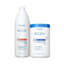 Alfaparf Rigen Shampoo Restore Restructuring 1000ml + Milk Protein Plus Real Cream Mascara 1000ml 