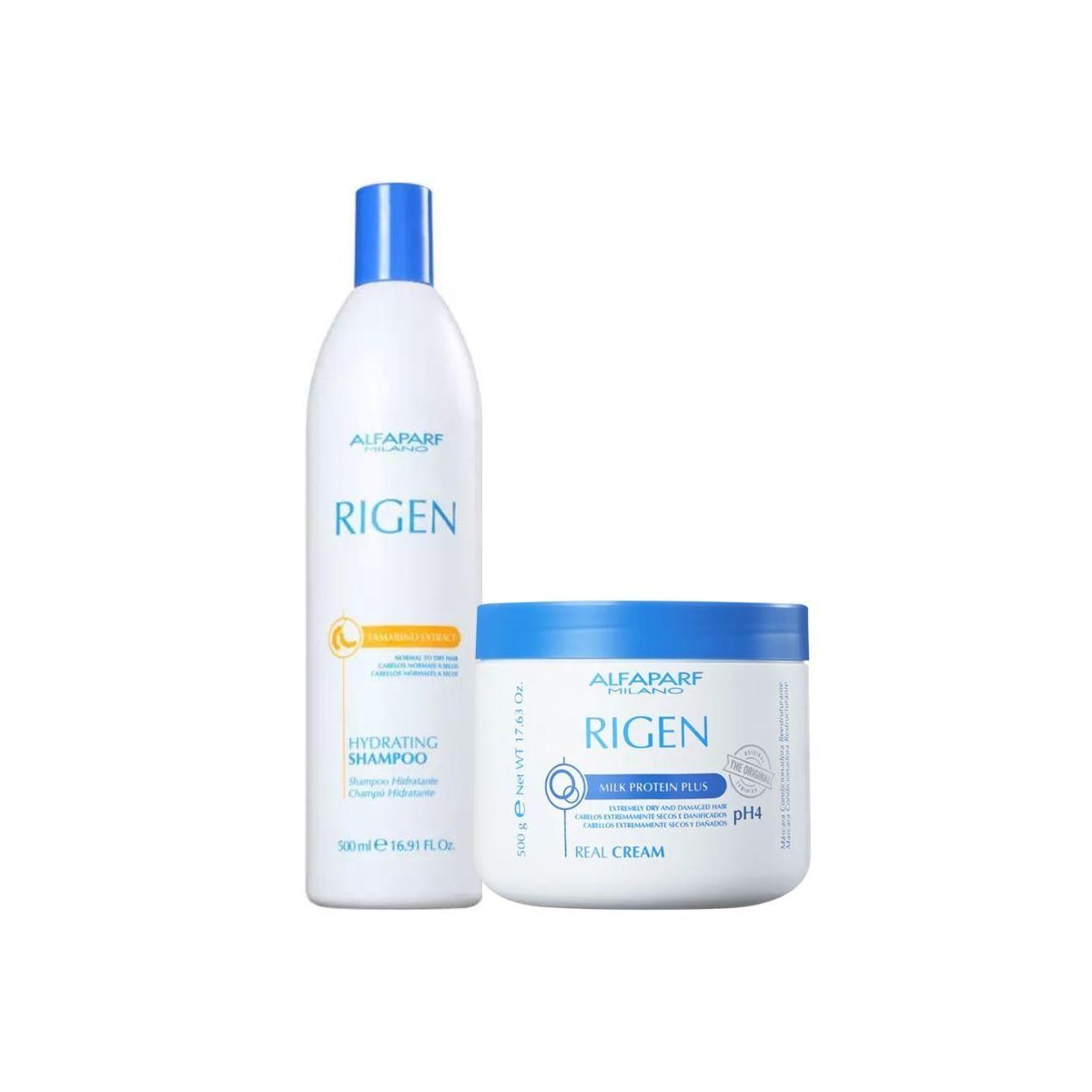 Alfaparf Rigen Shampoo Tamarind 500ml + Milk Protein Plus Real Cream Mascara 500g Alfaparf Rigen Shampoo Tamarind 500ml + Milk Protein Plus Real Cream Mascara 500g