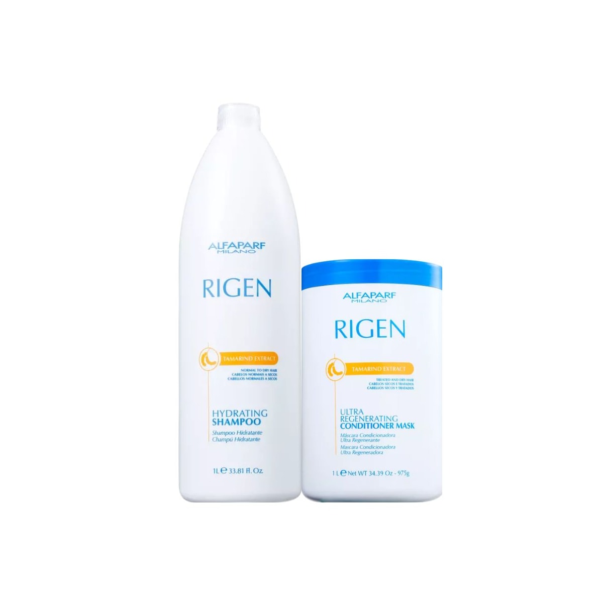 Alfaparf Rigen Tamarind Hydrating Shampoo 1L + Máscara 1000ml Alfaparf Rigen Tamarind Hydrating Shampoo 1L + Máscara 1000ml