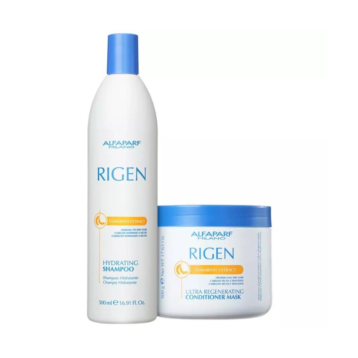 Alfaparf Rigen Tamarind Hydrating Shampoo 500ml + Máscara 500ml Alfaparf Rigen Tamarind Hydrating Shampoo 500ml + Máscara 500ml