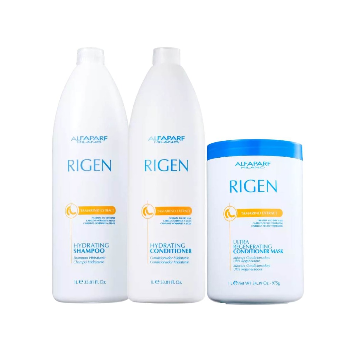 Alfaparf Rigen Tamarind Shampoo + Condicionador 1000ml  + Máscara 1000ml Alfaparf Rigen Tamarind Shampoo + Condicionador 1000ml  + Máscara 1000ml