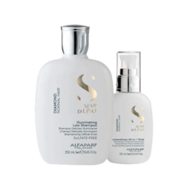 Alfaparf Semi Di Lino Diamond Illuminating Kit Shampoo 250ml + Leave-in 125ml