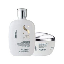 Alfaparf Semi Di Lino Diamond Illuminating Kit Shampoo 250ml + Máscara 200ml