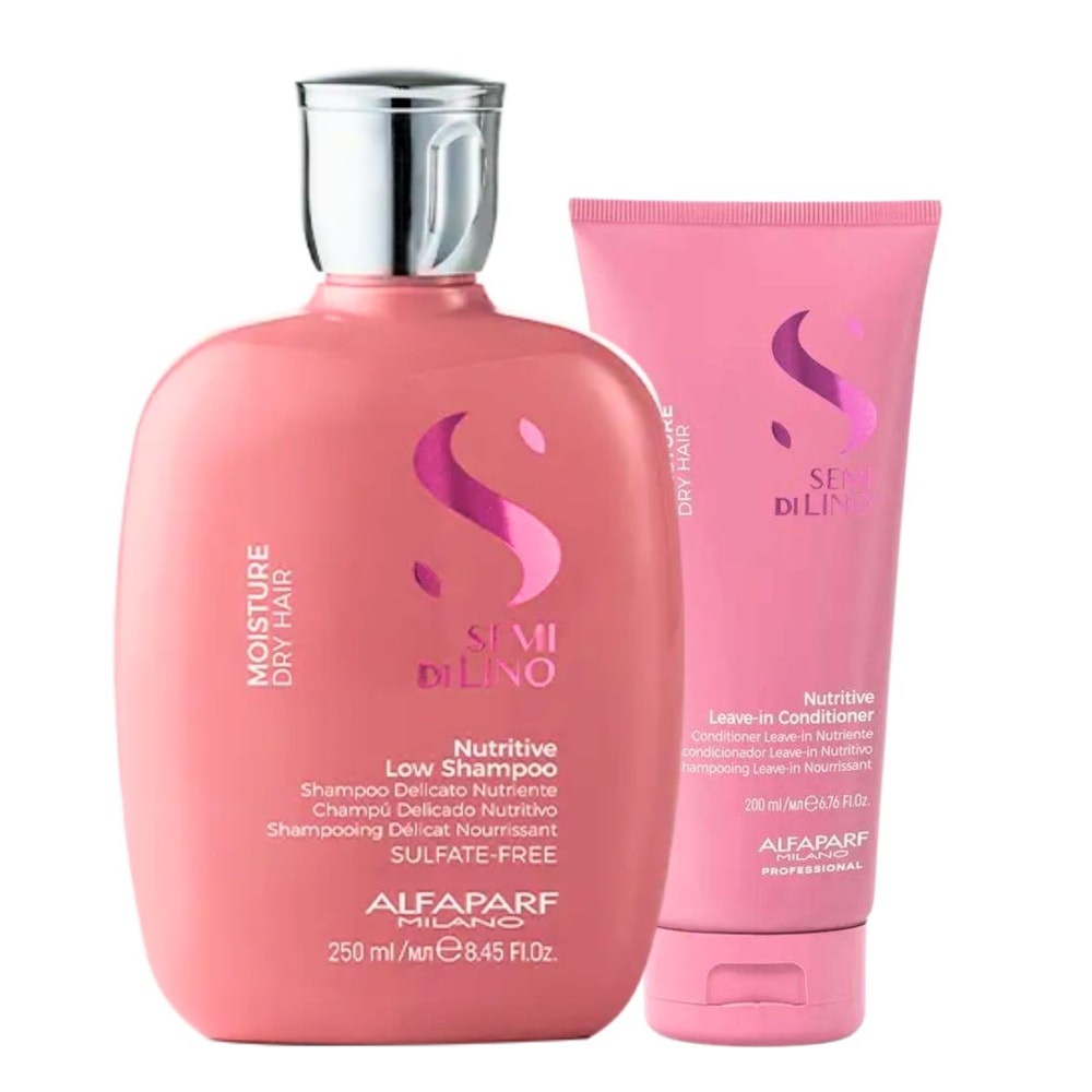 Alfaparf Semi di Lino Moisture Nutritive Shampoo + Condicionador Pequeno