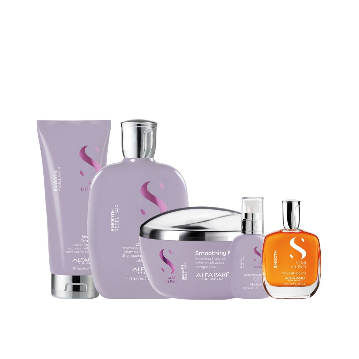 Alfaparf Semi Di Lino Smoothing Rebel Hair Kit Completo Pequeno Alfaparf Semi Di Lino Smoothing Rebel Hair Kit Completo Pequeno