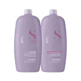 Alfaparf Semi Di Lino Smoothing Rebel Hair Shampoo 1000ml + Condicionador 1000ml