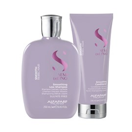 Alfaparf Semi Di Lino Smoothing Rebel Hair Shampoo 250ml + Condicionador 200ml
