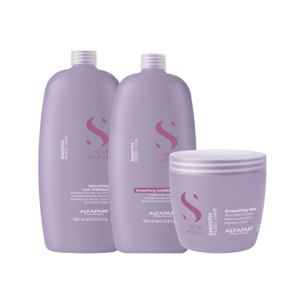 Alfaparf Semi Di Lino Smoothing Rebel Hair Trio Grande Alfaparf Semi Di Lino Smoothing Rebel Hair Trio Grande