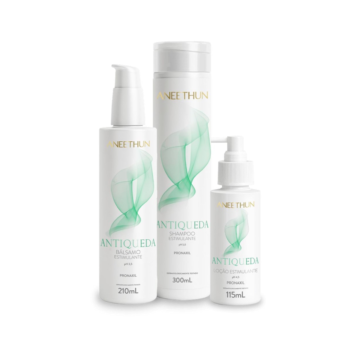 Aneethun AntiQueda Kit Trio (Shampoo, Bálsamo e Loção) Aneethun AntiQueda Kit Trio (Shampoo, Bálsamo e Loção)