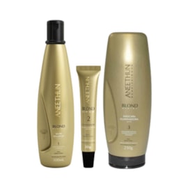 Aneethun Blond Shampoo Silver 300ml + Dose Iluminadora 30g + Máscara 250g