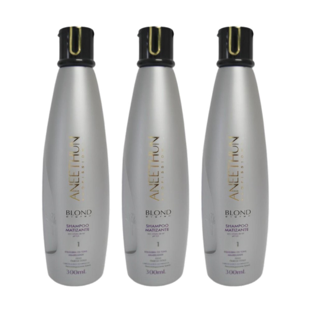 Aneethun Blond System Kit 3 Shampoo Matizador 300ml