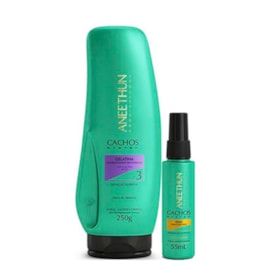 Aneethun Cachos Gelatina 250g + Óleo Low No Poo Hidratação 55ml Aneethun Cachos Gelatina 250g + Óleo Low No Poo Hidratação 55ml
