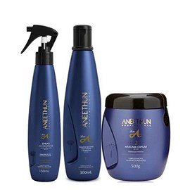Aneethun Linha A Shampoo 300ml + Máscara 500g + Spray 150ml