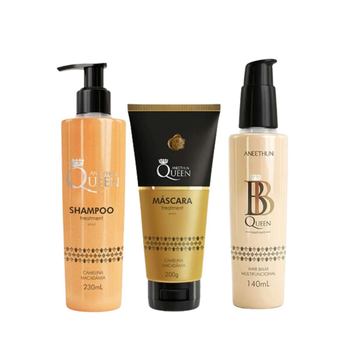 Aneethun Queen Kit Shampoo + Máscara + BB Queen Leave-in Aneethun Queen Kit Shampoo + Máscara + BB Queen Leave-in