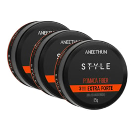 Aneethun Style Kit 3 Pomada Fiber Extra Forte 65g