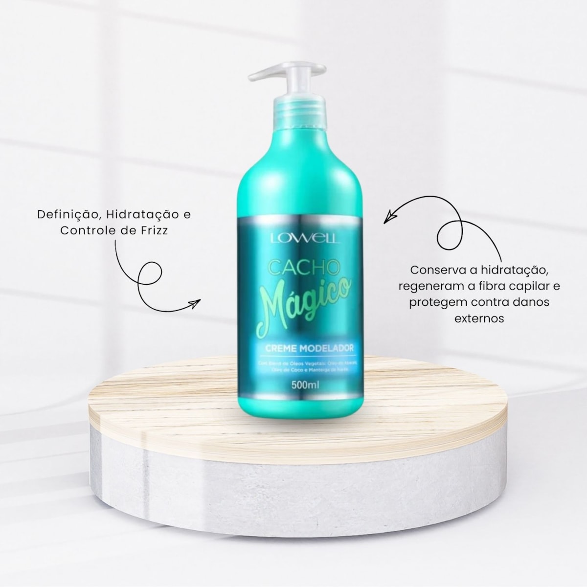 Ativador de Cachos Lowell Cacho Mágico Creme para Cabelo Cacheado 500 ml Ativador de Cachos Lowell Cacho Mágico Creme para Cabelo Cacheado 500 ml