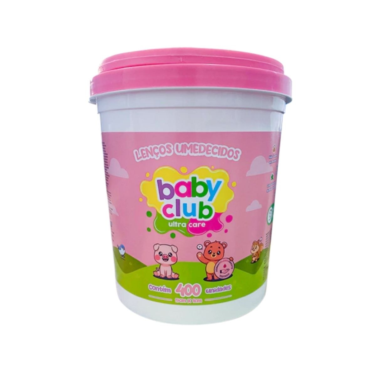 Baby Club Lenços Umedecidos Balde Rosa 400 Folhas Baby Club Lenços Umedecidos Balde Rosa 400 Folhas