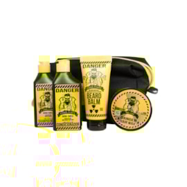 Barba Forte Danger Kit Viagem 4 Produtos + Necessaire