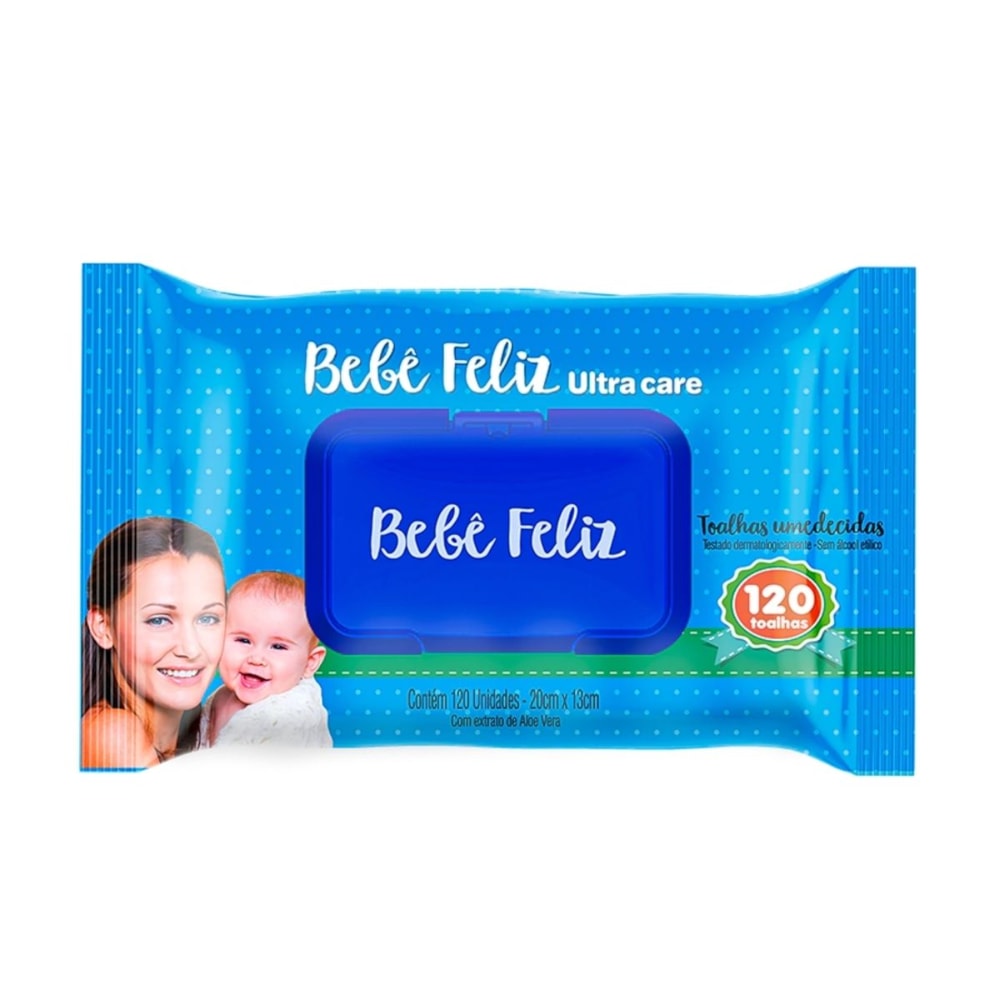 Bebê Feliz Toalhas Umedecidas 120 Folhas