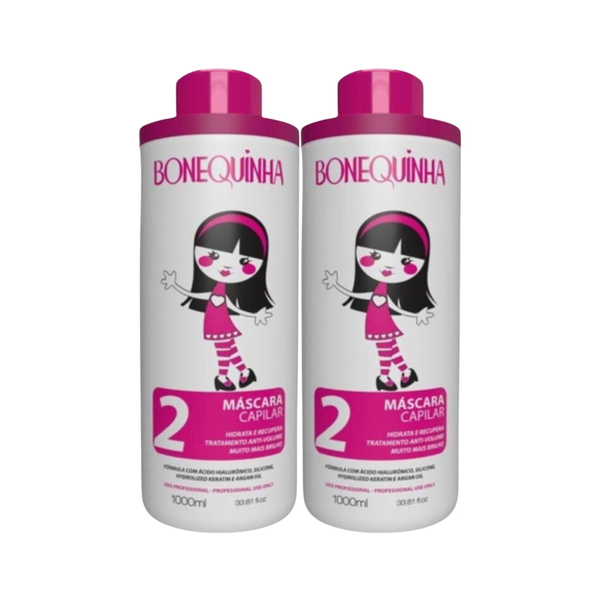 Bonequinha Escandalosa Passo 2 Kit 2 Máscara Capilar 1000ml Bonequinha Escandalosa Passo 2 Kit 2 Máscara Capilar 1000ml
