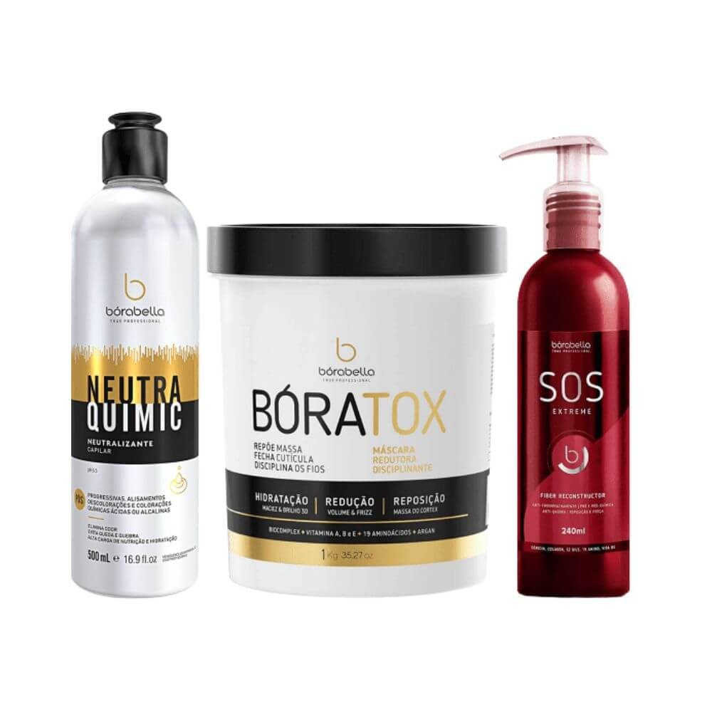 Bórabella Boratx B.tox Organico 1Kg + NeutraQuimic 500ml + SOS Extreme