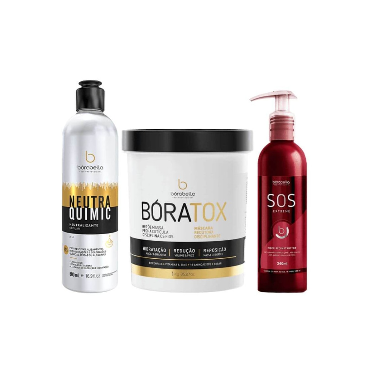 Bórabella Boratx B.tox Organico 1Kg + NeutraQuimic 500ml + SOS Extreme Bórabella Boratx B.tox Organico 1Kg + NeutraQuimic 500ml + SOS Extreme