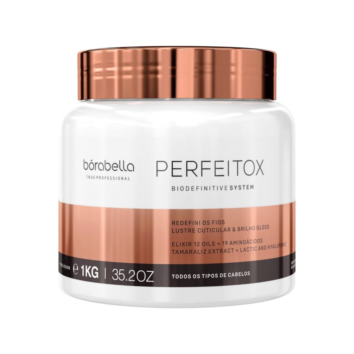 Borabella Perfeitox Máscara Capilar Alinhamento e Nutrição 1 KG