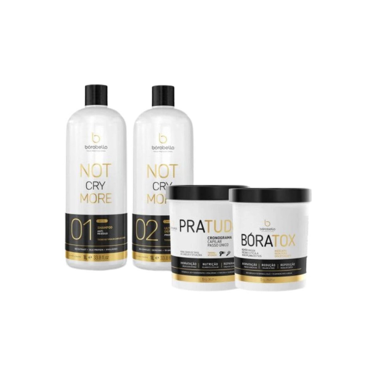 Bórabella Progressiva Not Cry More 2x1000ml + Boratox + PraTudo Bórabella Progressiva Not Cry More 2x1000ml + Boratox + PraTudo
