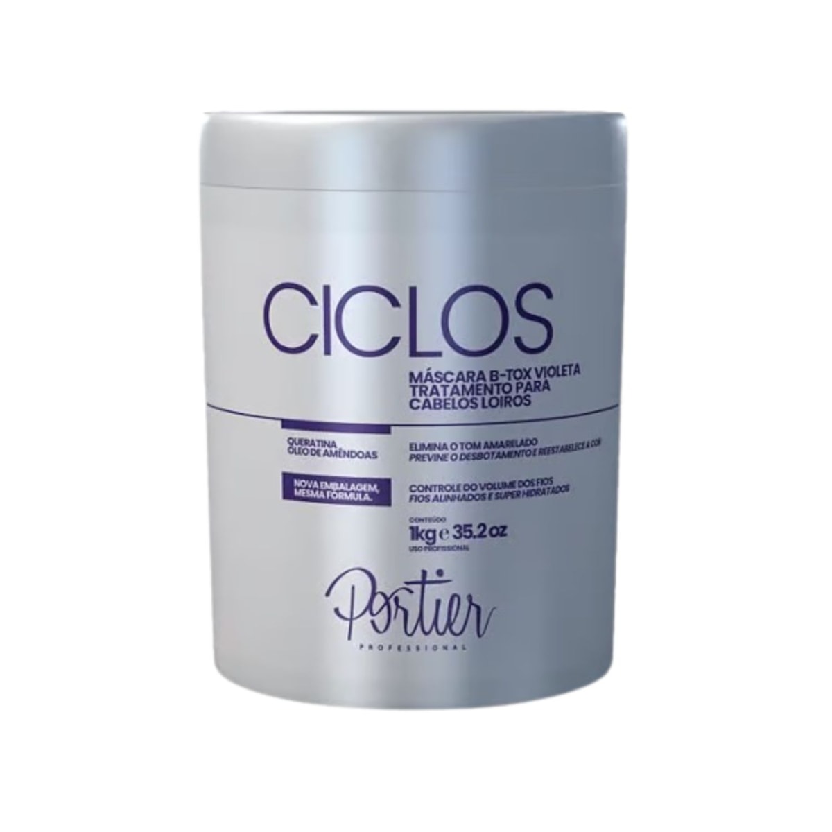 Botox Capilar Capilar Portier Ciclos B-Tox Violet Máscara Reconstrutora 1 Kg