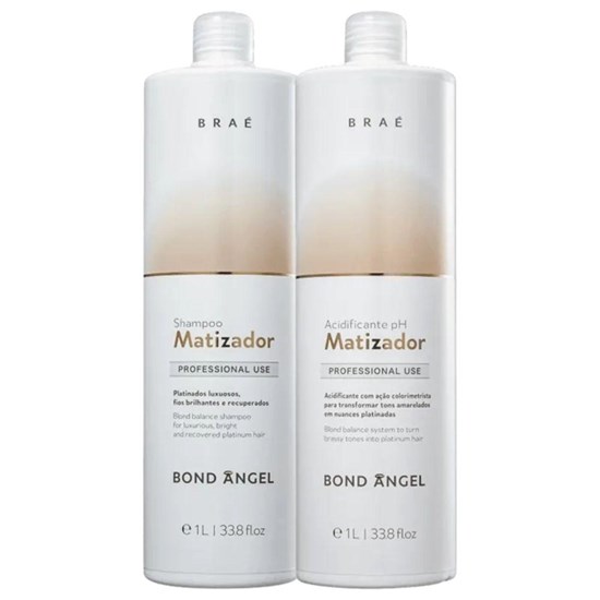 Braé Bond Angel - Shampoo Matizador 1000ml + Acidificante 1000ml
