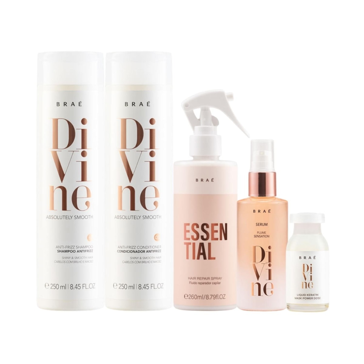 Braé Divine Essential Tratamento Kit 5 Produtos