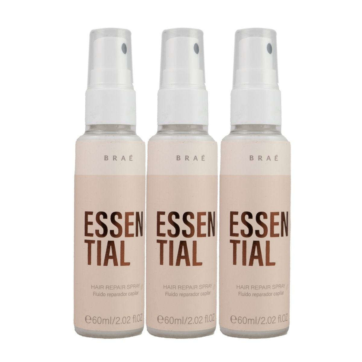 Braé Essential Kit 3 Spray Fluido Reparador Capilar 60ml Braé Essential Kit 3 Spray Fluido Reparador Capilar 60ml