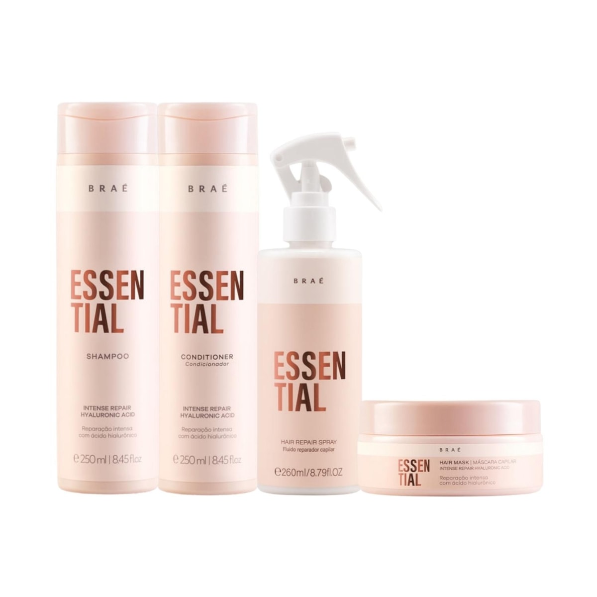 Braé Essential Kit Tratamento Capilar 4 Produtos Braé Essential Kit Tratamento Capilar 4 Produtos