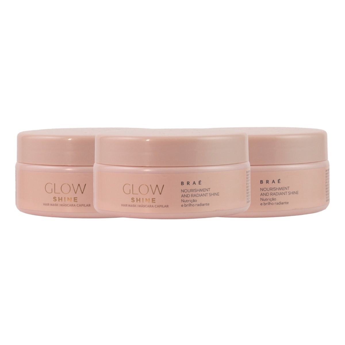 Braé Glow Shine Nutrição e Brilho Kit 3 Máscara 200g