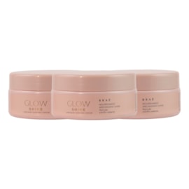 Braé Glow Shine Nutrição e Brilho Kit 3 Máscara 200g