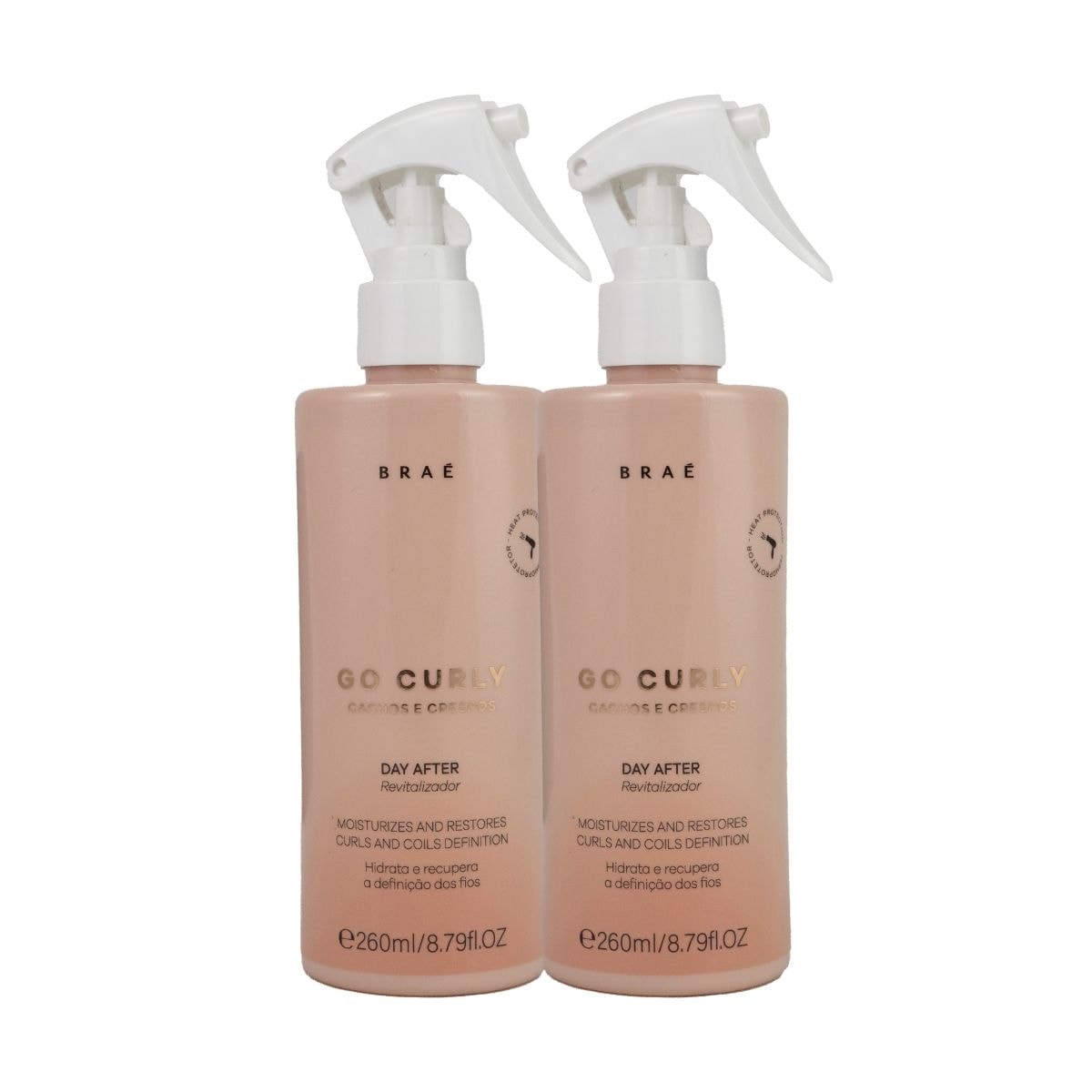 Braé Go Curly Cachos e Crespos Day After Kit 2 Spray 260ml Braé Go Curly Cachos e Crespos Day After Kit 2 Spray 260ml