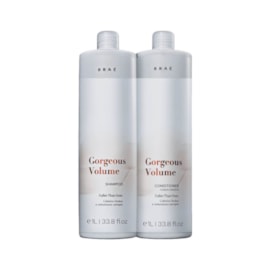 Braé Gorgeous Volume Shampoo 1000ml + Condicionador 1000ml