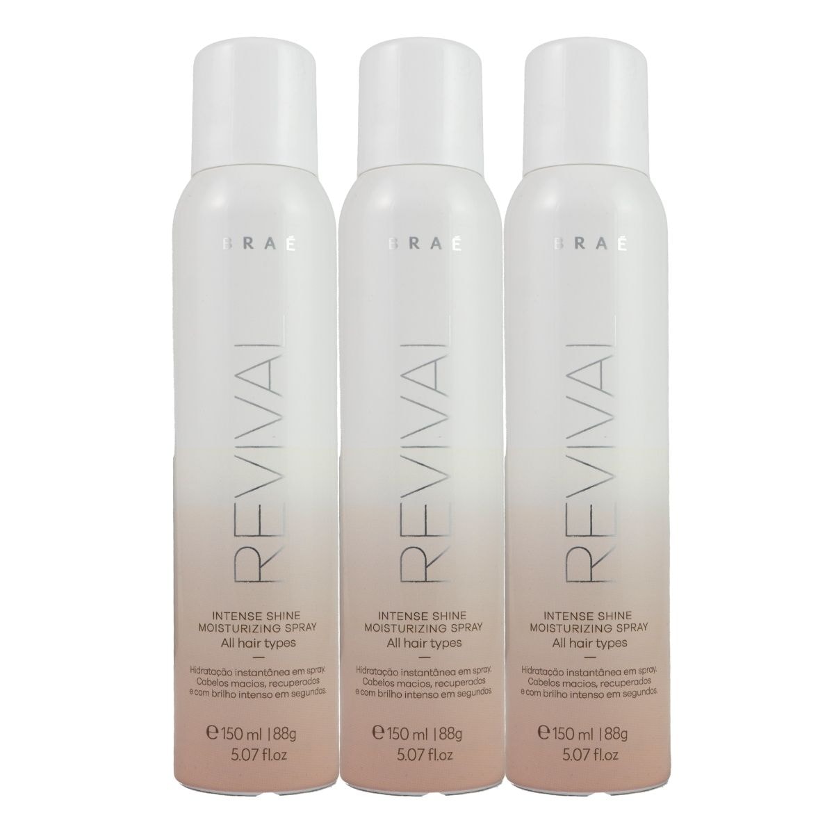 Braé Revival Intense Shine Moisturizing Kit 3 Leave-in 150g Braé Revival Intense Shine Moisturizing Kit 3 Leave-in 150g