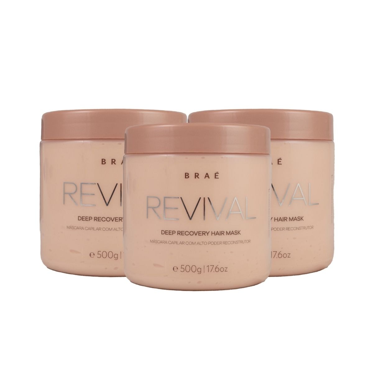 Braé Revival Kit 3 Máscara de Reconstrução 500g Braé Revival Kit 3 Máscara de Reconstrução 500g