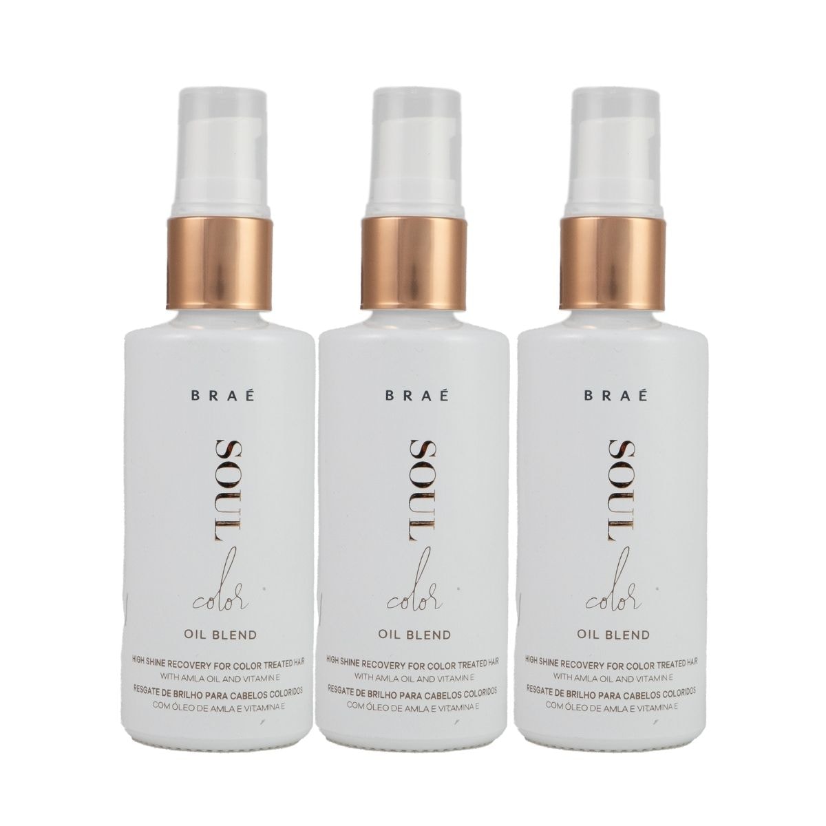 Braé Soul Color Oil Blend  Kit 3 Sérum Capilar 60ml