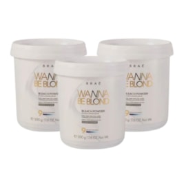 Braé Wanna Be Blond Kit 3 Pó Descolorante Capilar 500g