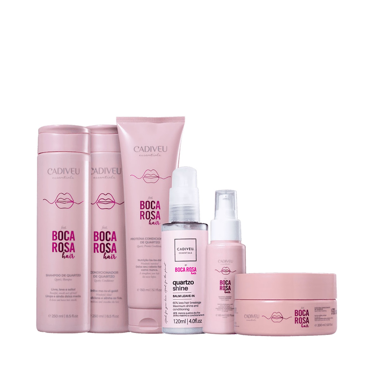 Cadiveu Boca Rosa Hair Quartzo Shine Power Kit (6 Produtos)
