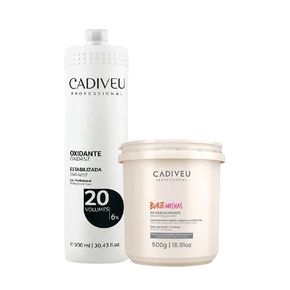 Cadiveu Buriti Mechas Pó Descolorante 500g + OX 20 Volume 900ml