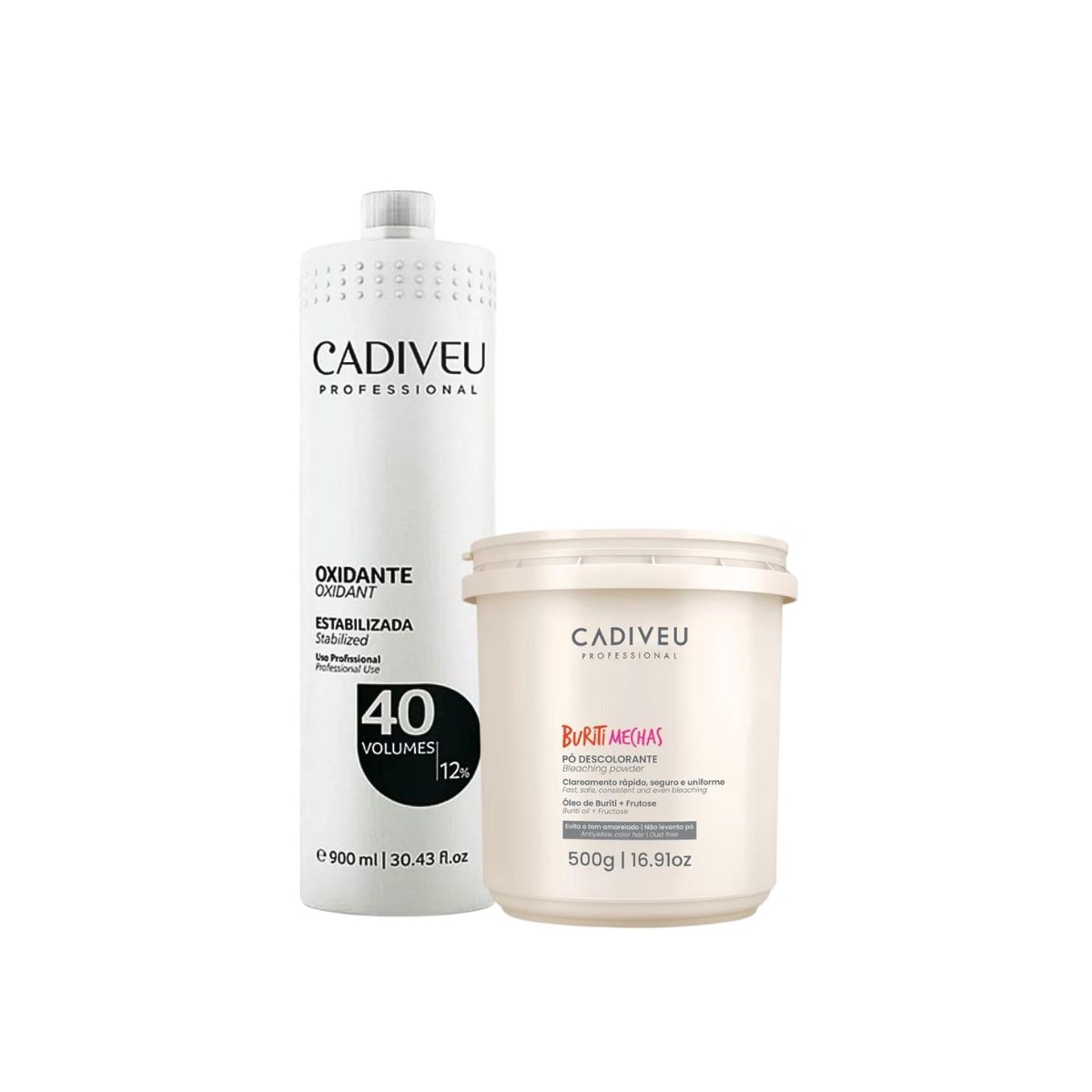 Cadiveu Buriti Mechas Pó Descolorante 500g + OX 40 Volume 900ml