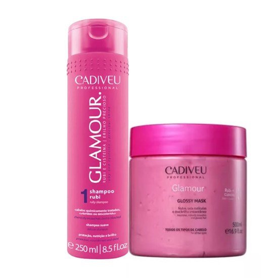Cadiveu Glamour Rubi Shampoo 250ml + Máscara 500ml