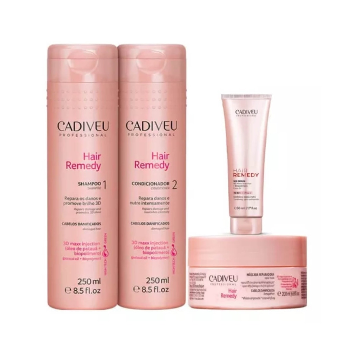 Cadiveu Hair Remedy Reparador Kit Duo + Máscara 200ml + Leave-in 50ml Cadiveu Hair Remedy Reparador Kit Duo + Máscara 200ml + Leave-in 50ml
