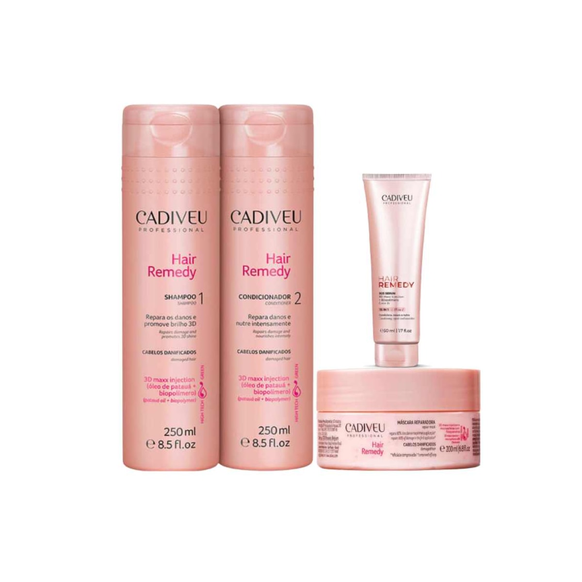 Cadiveu Professional Hair Remedy Reparador Kit Pequeno (4 Produtos)