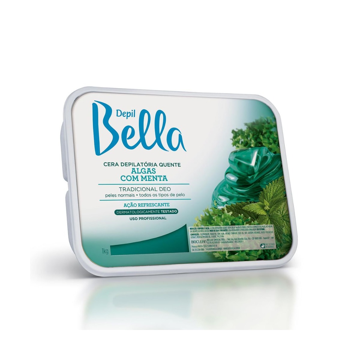 Cera Depilatória Depil Bella Algas com Menta 1000 g